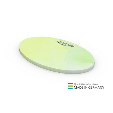 Geiger-Notes Haftnotiz Form aus 125 x 72 mm, 50 Blatt, inkl. Druck, Oval