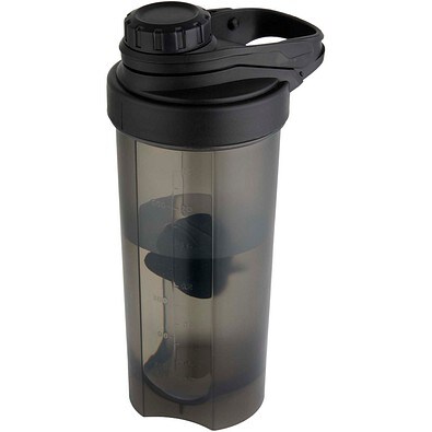 Forza 700 ml Sportflasche mit Shakerball, schwarz
