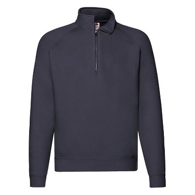 FRUIT OF THE LOOM® Unisex Sweatshirt Zip-Neck, navy, XL