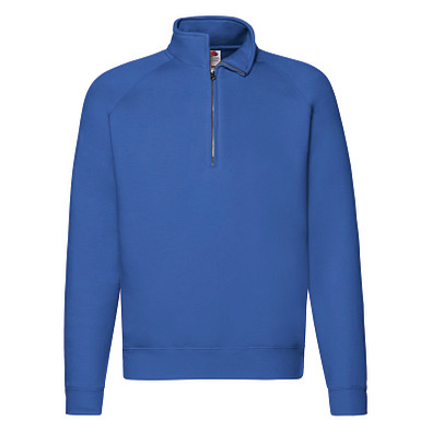 FRUIT OF THE LOOM® Unisex Sweatshirt Zip-Neck, royalblau, S