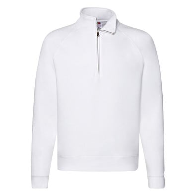 FRUIT OF THE LOOM® Unisex Sweatshirt Zip-Neck, weiß, XL
