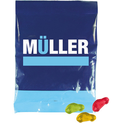 Trolli Fruchtgummi Maxitüte, Auto, inkl. Druck, weiße Folie