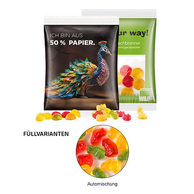 Trolli Fruchtgummi Maxitüte, 50 g, Auto-Mischung, inkl. Druck, Folie mit Papieranteil
