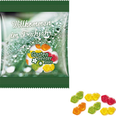 Trolli Fruchtgummi Minitüte 10g, Brille, inkl. Druck, kompostierbare Folie, transparent Trolli Fruchtgummi Minitüte 10g, Brille, inkl. Druck, kompostierbare Folie, transparent