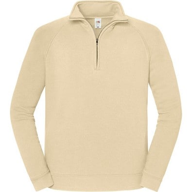 FRUIT OF THE LOOM® Unisex Sweatshirt Zip-Neck, desert sand, XL