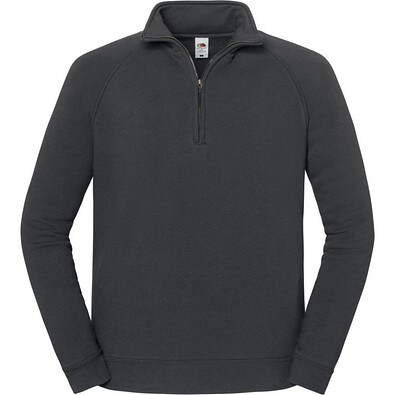 FRUIT OF THE LOOM® Unisex Sweatshirt Zip-Neck, light graphite, L