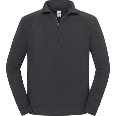 FRUIT OF THE LOOM® Unisex Sweatshirt Zip-Neck, light graphite, XL