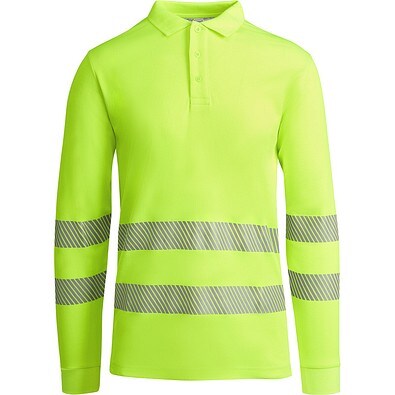 Sicherheits-Langarm-Poloshirt, XL, Neon-Gelb