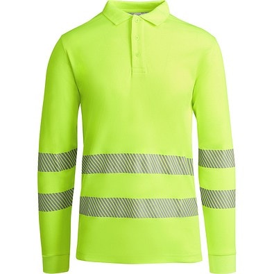 Sicherheits-Langarm-Poloshirt, XXL, Neon-Gelb