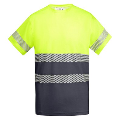 Funktionsshirt Tauri mit kurzen Ärmeln, XXL, bleigrau/fluor yellow