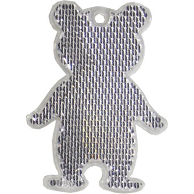 Fußgängerreflektor Bär, weiß