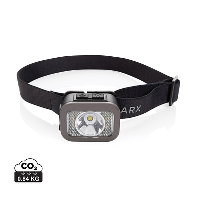 Gear X Hochleistungs-Kopflampe aus RCS rPlastik, schwarz, grau