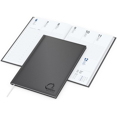 Geiger-Notes Buchkalender Media Bestseller, anthrazit, inkl. Prägung schwarz-glänzend