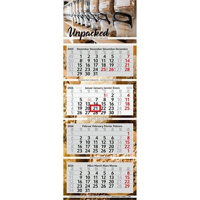 Geiger-Notes Monatskalender Profil 4 green+blue, inkl. Druck