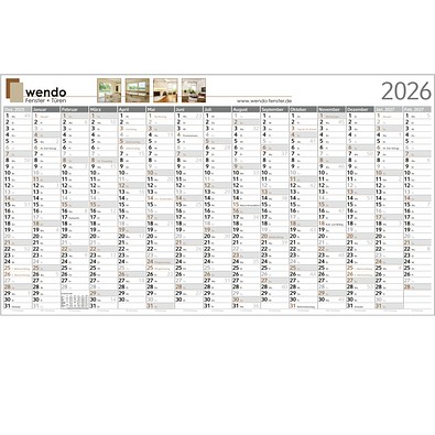 Geiger-Notes Wandplaner Horizont Bestseller, XL, individuelle Schmuckfarbe