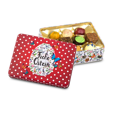 Frohe Ostern, Pralinendose mit 125 g
