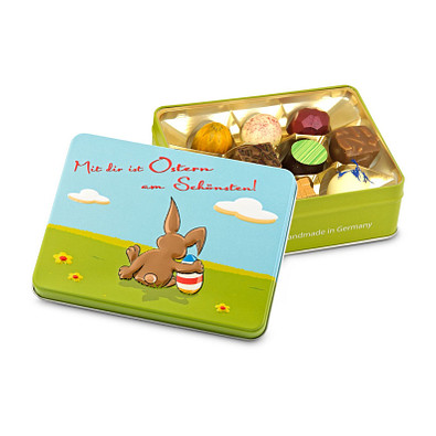 Mit Dir ist Ostern am schönsten, Pralinendose mit 125 g