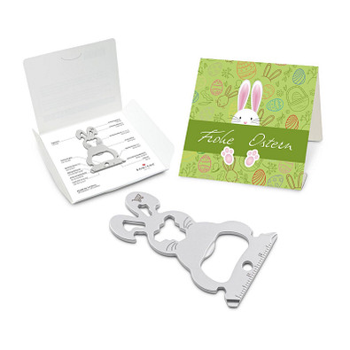 ROMINOX® Key Tool Bunny / Hase (16 Fkt.) im Motiv-Mäppchen Osterhase, grün
