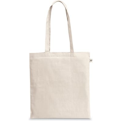GIZA. Tasche aus 100 % recycelter Baumwolle (140 g/m²), Naturhell