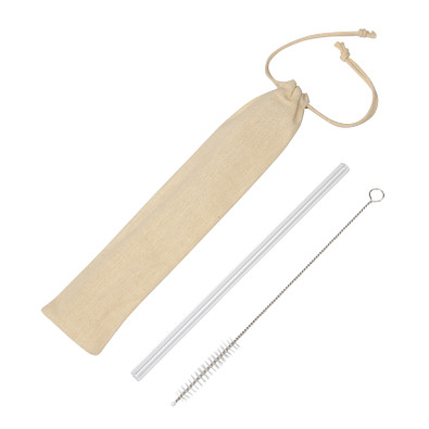 Glas-Strohhalm DRINK SMART,transparent