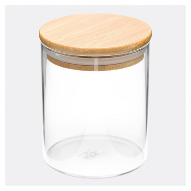 Glas-Vorratsdose ECO STORAGE S, Füllmenge ca. 450 ml,braun, transparent