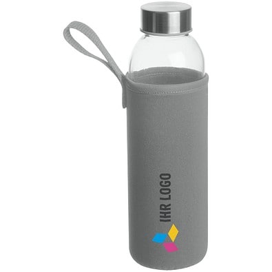 Trinkflasche Klagenfurt mit Sleeve, 500 ml, grau