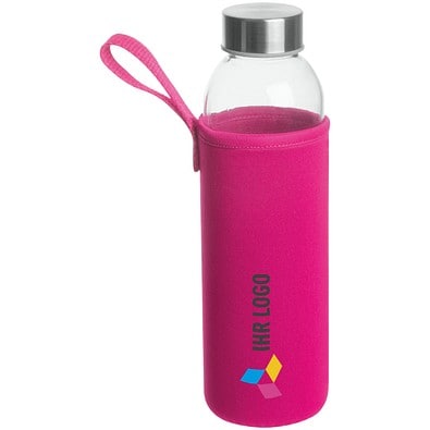 Trinkflasche Klagenfurt mit Sleeve, 500 ml, pink