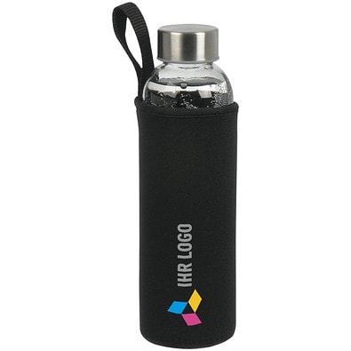 Trinkflasche Klagenfurt mit Sleeve, 500 ml, schwarz
