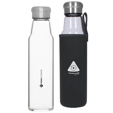 Glasflasche Life mit Hülle, 700 ml, transparent