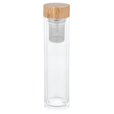 reflects® Glasflasche mit Teesieb Sledge, beige