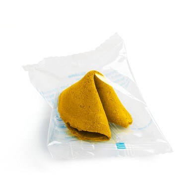Glückskekse, 7 g, Gelb, Folie transparent, inkl. Druck