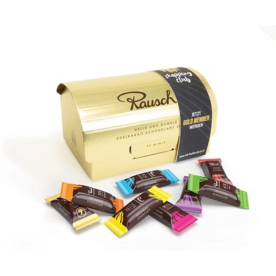 Goldbox mit Banderole veredelt, 214 g, Geschenkbox, inkl. Druck