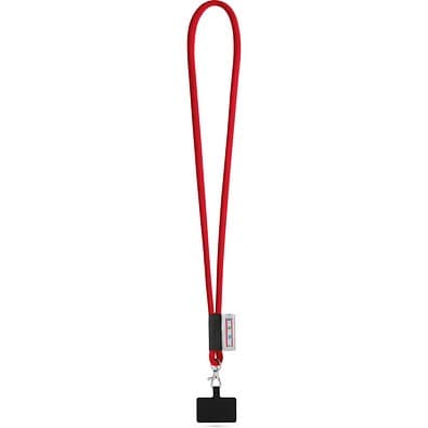 GOSPORT. SET Lanyard TUBE Long (Ø 7 mm) mit 9 mm Auslösekarabiner und Handyhalterung, 302 - Rot