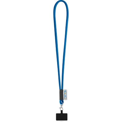 GOSPORT. SET Lanyard TUBE Long (Ø 7 mm) mit 9 mm Auslösekarabiner und Handyhalterung, 303 - Blau