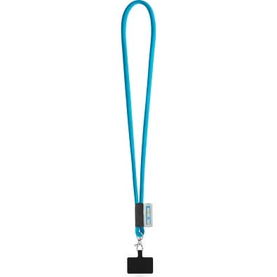 GOSPORT. SET Lanyard TUBE Long (Ø 7 mm) mit 9 mm Auslösekarabiner und Handyhalterung, 304 - Hellblau