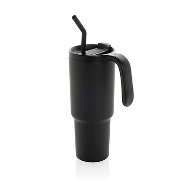 Graphic 360 Becher aus RCS-zertifiziert recyc. Stahl, 900ml, schwarz