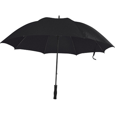 Großer Regenschirm aus Polyester, schwarz