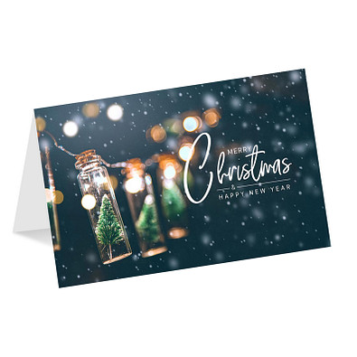 Grußkarte Weihnachten, Motiv Weihnachtsgirlande, ohne Innendruck