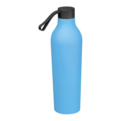 Gummierte Trinkflasche, 750ml, hellblau