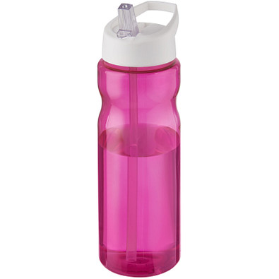 H2O Active® Base 650 ml Sportflasche mit Ausgussdeckel, magenta/weiß