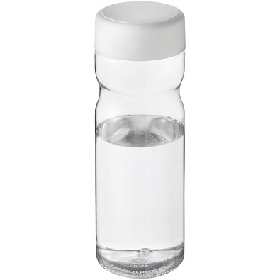 H2O Active® Base Tritan™ 650-ml-Sportflasche mit Drehdeckel, transparentklar/weiß