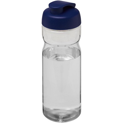 H2O Active® Base Tritan™ 650 ml Sportflasche mit Klappdeckel, transparentklar/blau