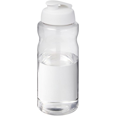H2O Active® Big Base 1L Sportflasche mit Klappdeckel, weiss