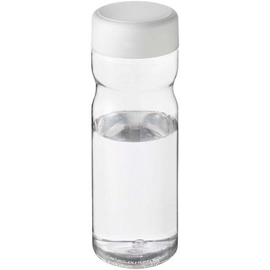 H2O Active® Eco Base 650 ml Sportflasche mit Drehdeckel, transparent/weiß