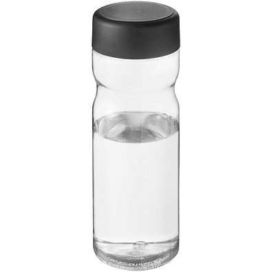 H2O Active® Eco Base 650 ml Sportflasche mit Drehdeckel, transparent/schwarz
