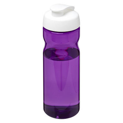 H2O Active® Eco Base 650 ml Sportflasche mit Klappdeckel, lila/ weiß