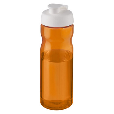 H2O Active® Eco Base 650 ml Sportflasche mit Klappdeckel, orange/ weiß