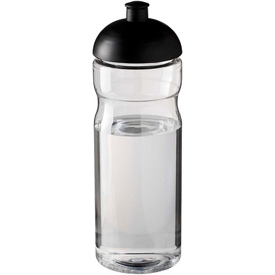 H2O Active® Eco Base 650 ml Sportflasche mit Stülpdeckel, transparent/schwarz