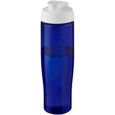 H2O Active® Eco Tempo 700 ml Sportflasche mit Klappdeckel, weiß/blau