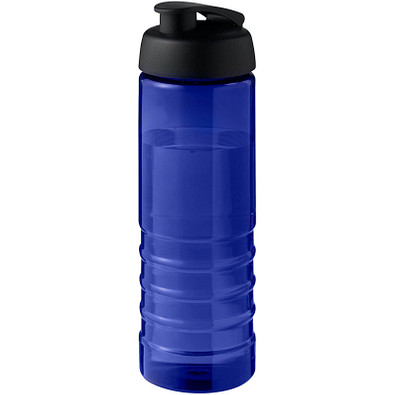 H2O Active® Eco Treble 750 ml Sportflasche mit Stülpdeckel & Trinkklappe, blau, schwarz